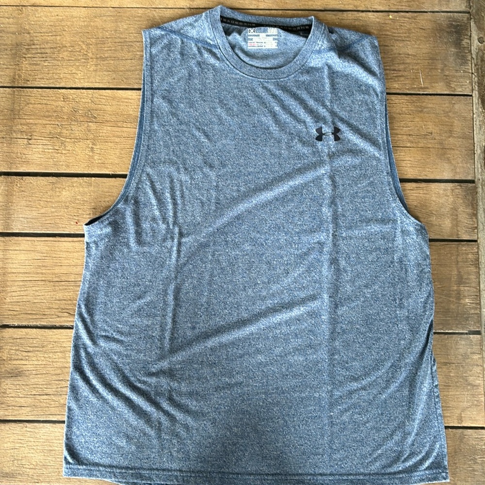 Under Armour Mens Large Performance Blue Tank